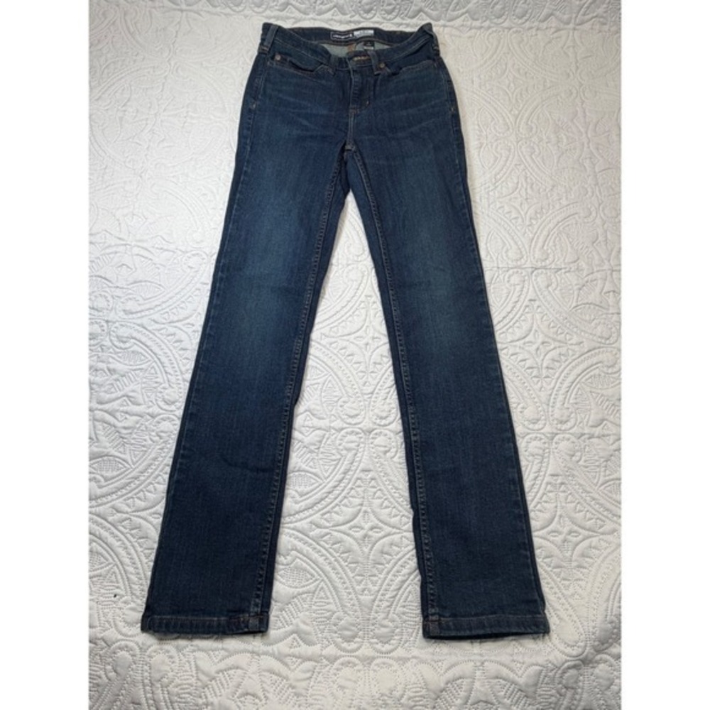 Carhartt Womens Slim Fit Straight Leg Dark Wash Denim Jeans Size 2‎ Regular